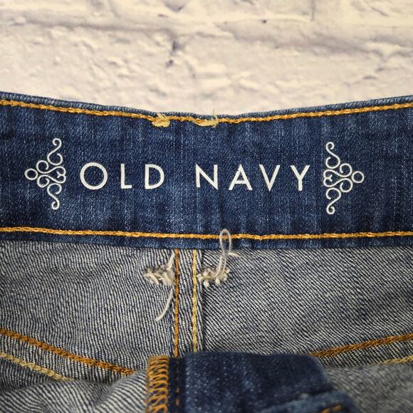 Old Navy Perfect Pencil Denim Skirt Yuki Dark Wash Back Vent size 10 Modest - Picture 6 of 9